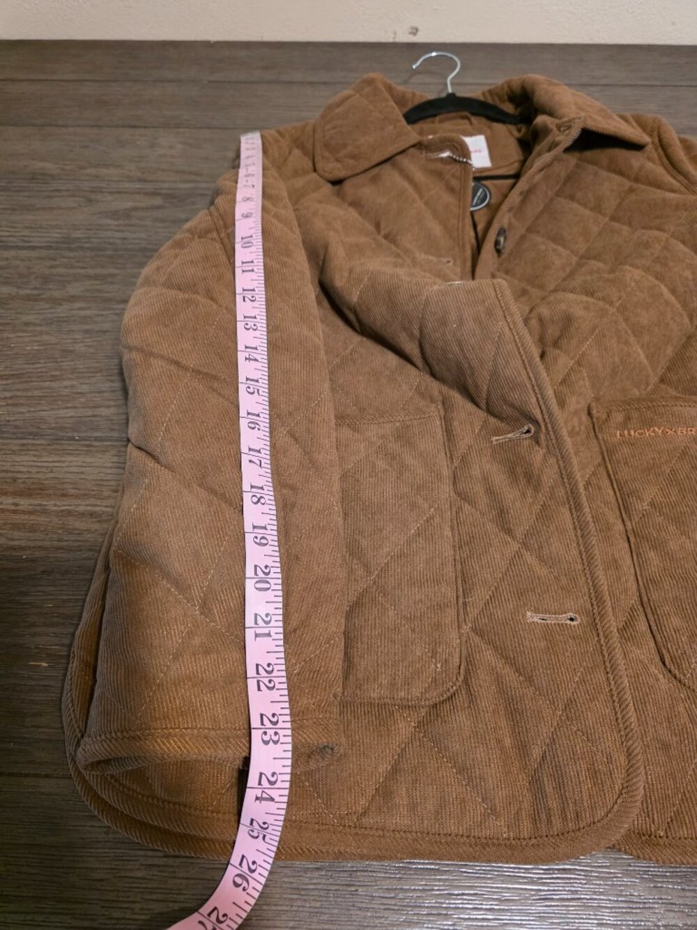 Lucky Brand Quilted Corduroy Barn Jacket NWT Brown Small - Picture 10 of 14
